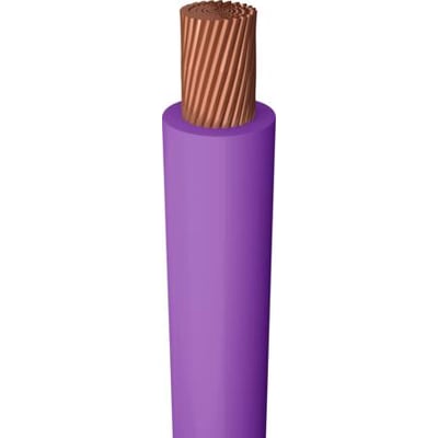 Violet H05Z-K monteringsledning med tværsnit på 0,5 mm² og finrådet kobberleder, isoleret med halogenfri kappe.