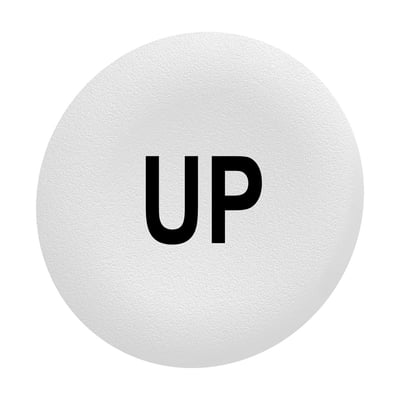 Schneider Electric løs trykflade til Harmony trykknapper, hvid med sort "UP" tekst, Ø30 mm.