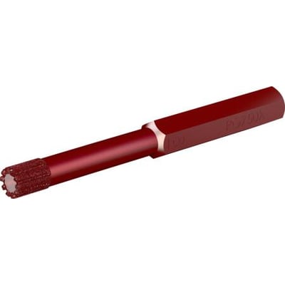 Baier PG750X 8 mm flisebor i mørkerød metal med diamantbelagt spids til boring i hårde fliser.