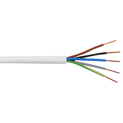 Nexans EXQ Easy installationskabel 5G1,5 i grå med 100m længde og fem massive kobberledere.