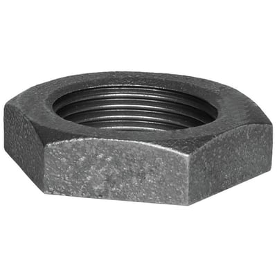 Unico kontramøtrik i sort blødstøbt metal med 1/2" indvendigt gevind, fremstillet efter ISO 49.