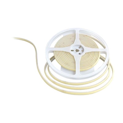 V-TAC COB LED-strip på en spole, 5 meter lang med 320 LED/meter og 3000K varmhvidt lys.