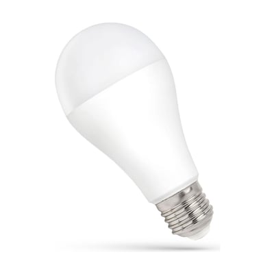 SpectrumLED E27 LED-pære på 15 W med hvid A60-form og synlig metalsokkel, 1500 lumen og neutralhvidt lys.