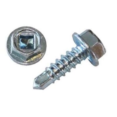 PRIMAX ventilationsskrue i stål, 4,2x13mm, med sekskantshoved og firkantet kærv, vist med hoved og skrue.