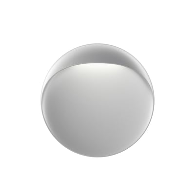 Flindt vægarmatur fra Louis Poulsen, Ø300, i aluminium, med asymmetrisk lysudsendelse nedad.