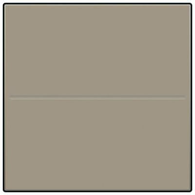 Niko trådløs tangent til 2-tryk i en neutral bronze farve, med en diskret horisontal linje i midten, præsenteret på en lys baggrund.