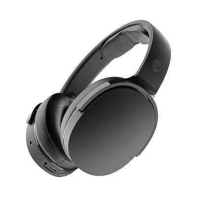 Sorte Hesh Evo over-ear høretelefoner med bløde ørepuder og justerbar bøjle, vist på hvid baggrund.