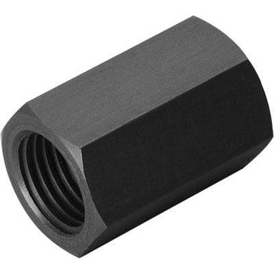 Festo muffe QM-1/4-1/4, fremstillet af anodiseret aluminium, med G1/4 gevind i begge ender, uden kobber og PTFE.