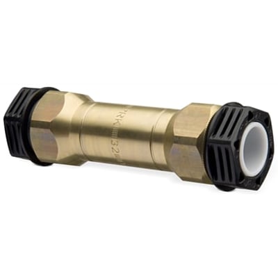 IMI TA 63 mm PRK reparationsmuffe i messing med sort plastmuffe, PN16, velegnet til PE-rør.