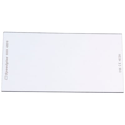 Speedglas 9000 indre beskyttelsesglas, 53 x 103 mm, mærket med Speedglas 9000X 420210 og CE HE DIN.