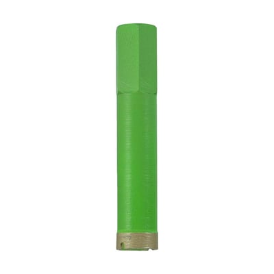 Eibenstock flisehulbor med M12 gevind, Ø18mm og 60mm boredybde i klar grøn farve.