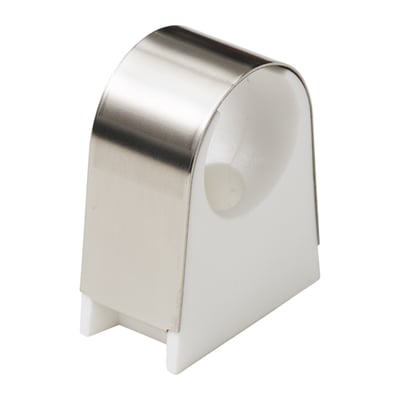 2click rustfri rørbærer til 22mm rør, fremstillet af rustfrit stål og POM plast med 16mm afstand til væg.