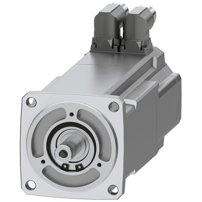Siemens SIMOTICS S-1FK2 HD servomotor med 3,2 Nm M0, 1 kW PN og cylindrisk aksel. Motoren har IP64-klassificering og DRIVE-CLiQ stik.