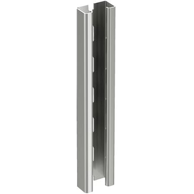 Schneider Electric montageskinne 40 FZV, 270 mm lang, i varmgalvaniseret stål med synlige monteringshuller.