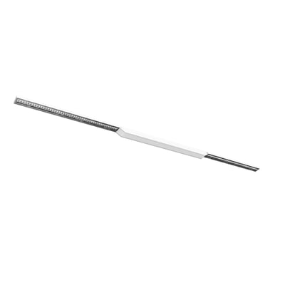 Hvidt NVC Lighting Broadway LED-liniærarmatur med 60° medium linse, vist skråt fra oven.