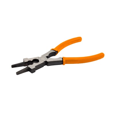 Diesella universal 175 mm dysetang til MIG/MAG-svejsning, vist fra siden i en let åben vinkel med orange greb.