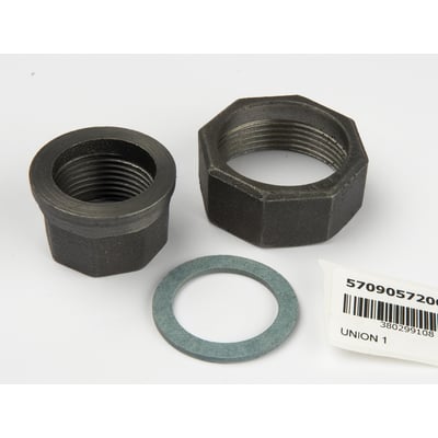 Sort jern unionssæt type 25 med en pakning og en mærkat med stregkode og produktinformation på en hvid baggrund.