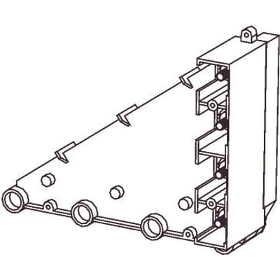 Eaton Tabula tilslutning for 4-polet MCCB op til 160A, vist som en teknisk tegning.