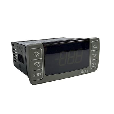 Dixell XR20CX 230V køle- og frostrumsstyring med display og betjeningsknapper, set skråt forfra.