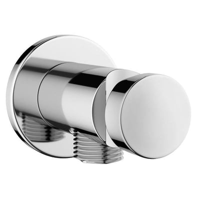 Damixa vægudtag med bruseholder i blank krom med 1/2" tilslutning og indbygningsmontering.