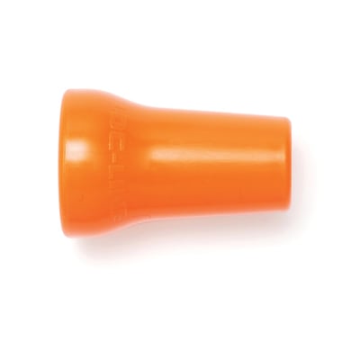 Orange Loc-Line mundstykke med 1/2" tilslutning og Ø12.7mm diameter, mærket "LOC-LINE" på den ene side.