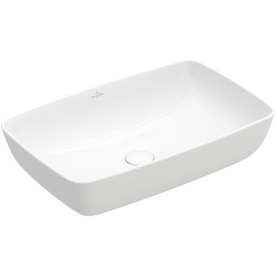 Villeroy & Boch Artis 4172 er en hvid, firkantet topmonteret vask med blødt afrundede hjørner.