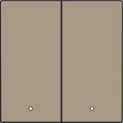 Niko Smart tangent i bronze til 2-tryks afbryder med integreret linse, viser to knapper på en neutral baggrund.