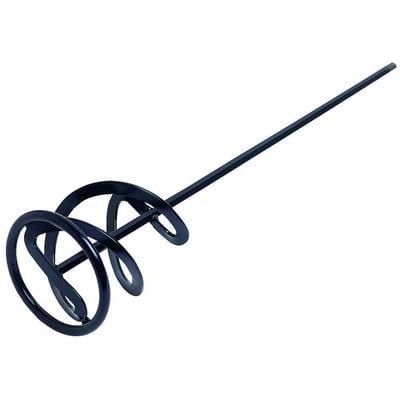 Ironside piskeris i sortlakeret stål med spiralformet mixerhoved og langt 8 mm sekskantskaft.
