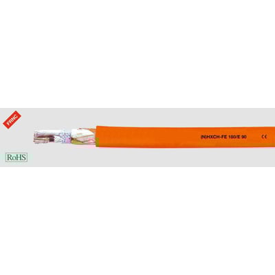 HELUKABEL Funktionssikkerkabel (N)HXCH-FE 180/E 90 orange med CE og RoHS mærkning.