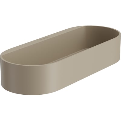 Hansgrohe opbevaringskurv i beige med mat overflade, oval form med dimensioner 250x39x100 mm.
