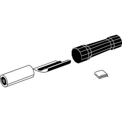 Samlesæt til præisolerede PEX-rør i dimensionerne 20-25-32mm, uden koblinger, isoleringstykkelse 90mm.