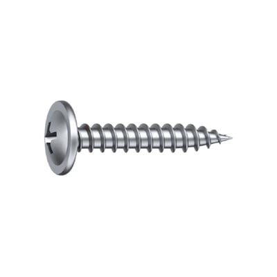 EJOT montageskrue på 4,2 x 90 mm med bredt krydskærvshoved, groft gevind og spids spids.