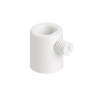 Hvid Nordic Aluminium Global XTSA 510-3 aflastning med M10-gevind, set skråt forfra med åbning og sidegevind.