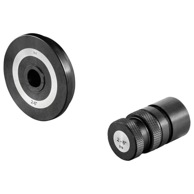 Rems notruller OGS 2-6 " par til stålrør. En stor rulle og en mindre notrulleviser præcist ståldesign og størrelse.