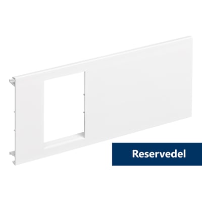 Perlehvidt lågudsnit fra Hager til ét Clic-line-modul, 250 mm langt, med rektangulær åbning.