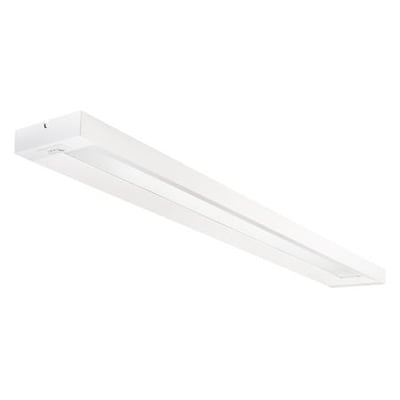 SG Armaturen Ecoline Connect 1200, et hvidt LED-armatur med integreret SG Connect-sensor, vist fra siden på hvid baggrund.
