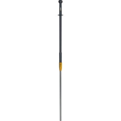 Vikan ErgoClean teleskopskaft i grå med gul detalje, 28mm i diameter og justerbar længde fra 120 til 180cm.