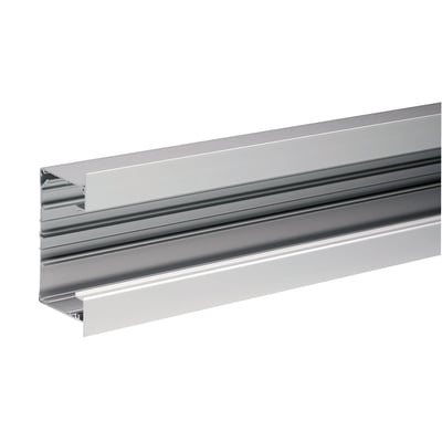 Schneider Electric FrontLine installationskanal i natur eloxeret aluminium med 123mm højde og 72mm dybde, 2,5 meter lang.