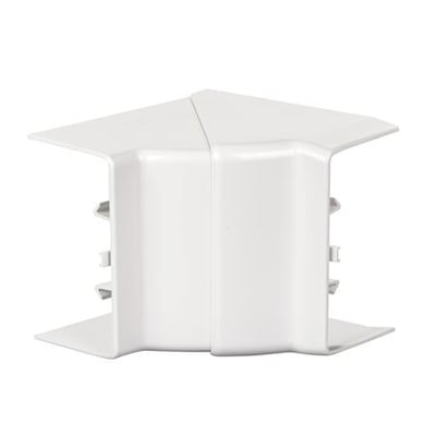 Schneider Electric OptiLine 45 indvendigt hjørne i polar hvid, dimensioner 95x55mm, lavet af PC/ABS materiale.