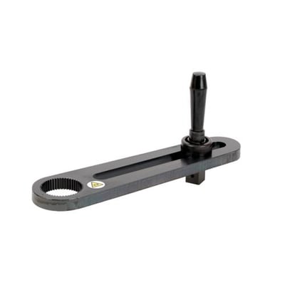 Norbar indstilleligt modhold til EBT 2700 med mørk metalarm, justerbar slids og opretstående håndtag, 80 mm og 1 tomme.