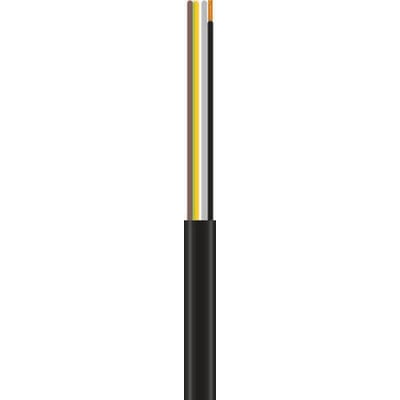 Fladkabel 4G1,5 Q Neopren TR i sort gummi med fire ledere, 1.5 mm², mærkespænding 300/500 V.