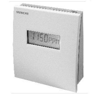 Siemens QPA2060D rumføler til CO2 og temperaturmåling med integreret display der viser 1150 PPM.