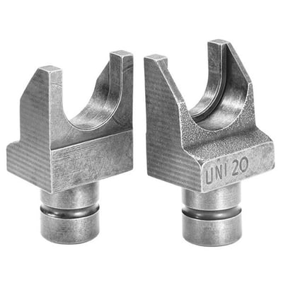 Rems presshoved LR 32 i hærdet specialstål til Ax-Press 30, viser to identiske pressværktøjer på hvid baggrund.