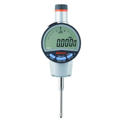 Mitutoyo 543-725B digitalt måleur med et 25,4mm måleområde og roterbart LCD-display.