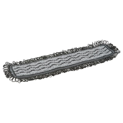 Vikan Damp 42 Dark mikrofibermoppe i grå med frynser, til Hook & Loop-moppeholder, 40 cm.
