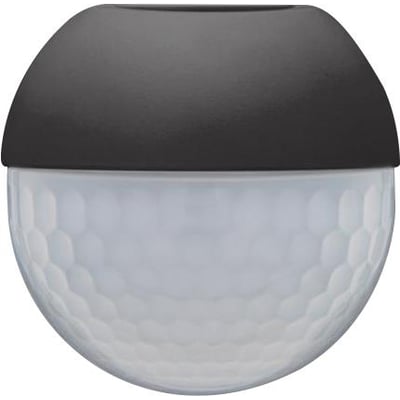 Niko bevægelsessensor til vægmontering i piano sort, med 180 graders synsfelt og 9 meter rækkevidde.