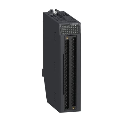 Schneider Electric X80 32-kanals indgangsmodul, DDI3232, til 12/24VDC Sink/Source Input med terminalblokforbindelse.