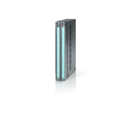 Siemens SIMATIC S7-400 FM455 reguleringsmodul med to sektioner og tydeligt mærkede indgange og udgange.