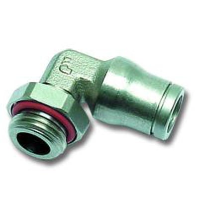 Parker Legris vridbar vinkel 3699 med Ø12mm ydre rørdimension og G1/4" udvendigt BSPP gevind.