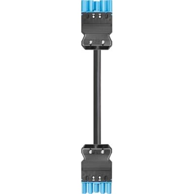 Wieland Gesis GST18I5 mellemkabel på 3 meter med sort kabel og blå 5-polede stik i hver ende.